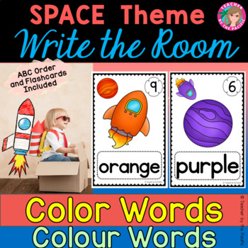 Preview of COLOR | COLOUR WORDS Write the Room SPACE