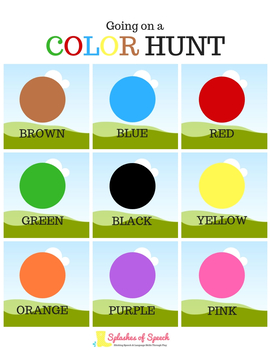 Preview of COLOR HUNT Worksheet