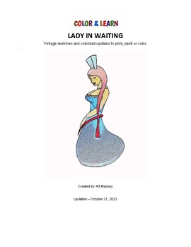 Preview of COLOR & LEARN - Lady In Waiting Historical Figures