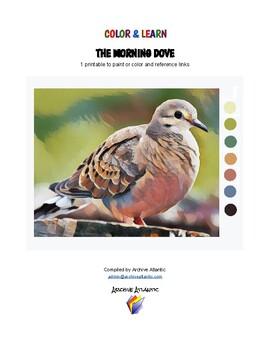 Preview of COLOR & LEARN - Mourning Dove