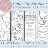 COLOR ME Bookmarks | Summer-Themed Bookmark Set | 4 Bookma