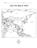 MAP OF ASIA PRINTABLE COLORING PAGE