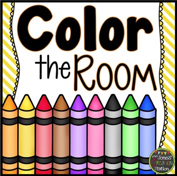 Preview of COLOR THE ROOM | COLOR WORD ACTIVITIES | WRITE THE ROOM