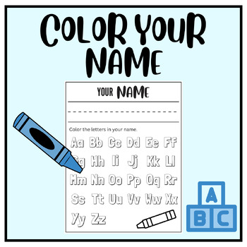 Preview of COLOR YOUR NAME HANDOUT