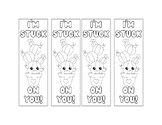 COLOR YOUR OWN Printable Valentine Bookmarks