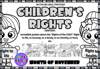 Preview of COLORABLE POSTERS - Children´s Rights (English) [PRINTABLES] |RIGHTS|