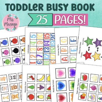 COLORFUL MATCHING Activities - Toddler Busy Book Binder #12 for Pre-K