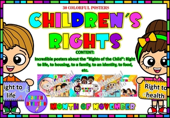 Preview of COLORFUL POSTERS  -  Children´s Rights (English) [PRINTABLES] |RIGHTS|
