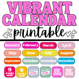 COLORFUL School Calendar - Vibrant & Cute
