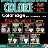 French Colour by number and word BUNDLE - COLORIAGE - MATH
