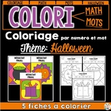 COLORIAGE - MATH ET MOTS - Thème: Halloween - French Colou