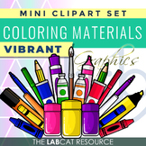 COLORING MATERIALS - Vibrant Mini Clipart Set