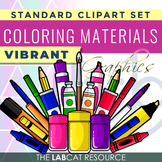 COLORING MATERIALS - Vibrant Standard Clipart Set