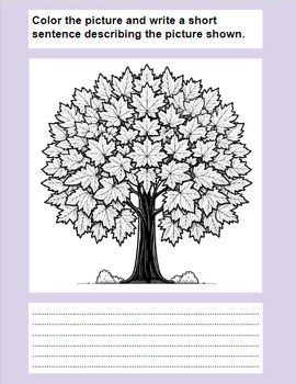 Preview of COLORING PAGE, BEAUTIFUL TREE