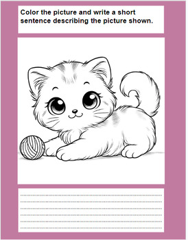 Preview of COLORING PAGES, CUTE ANIMAL