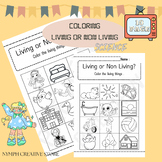 COLORING WORKSHEET LIVING OR NON LIVING | FOR GRADE 1-6 - 