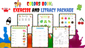 Preview of COLORS BOOK:  EXERCISE AND LITRACY PACKAGE