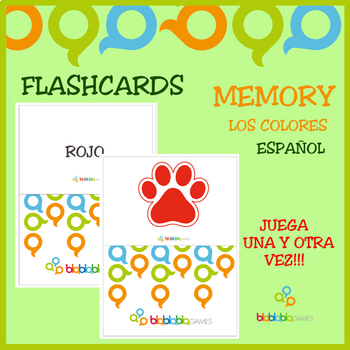 Preview of LOS COLORES / COLORS FLASHCARDS - SPANISH