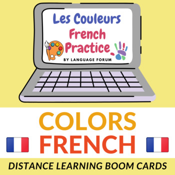 Preview of COLORS French Distance Learning | COLORS French BOOM Card Colours