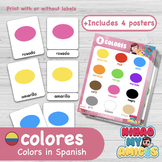 COLORS IN SPANISH· Montessori 3-part flashcards + Fruits p