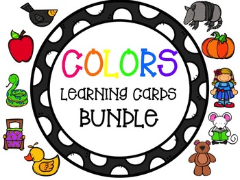 Preview of COLORS learning cards BUNDLE - Buy the bundle & SAVE