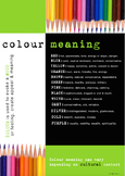 VISUAL LITERACY - COLOUR MEANING POSTER