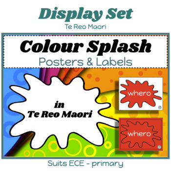Preview of COLOUR NAMES in TE REO MAORI teacher resource wall posters