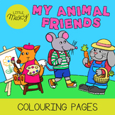 COLOURING PAGES : My Animal Friends (10 WORKSHEETS) | Art 