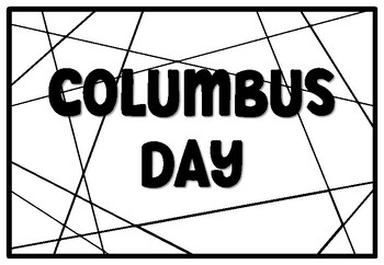 Preview of COLUMBUS DAY Coloring Pages, Columbus Day Bulletin Board Quote