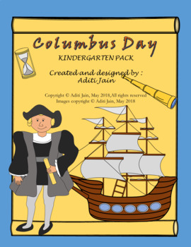 Preview of Columbus Day kindergarten pack Colored