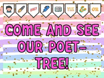 Preview of COME AND SEE OUR POET-TREE! Poetry Bulletin Board Kit