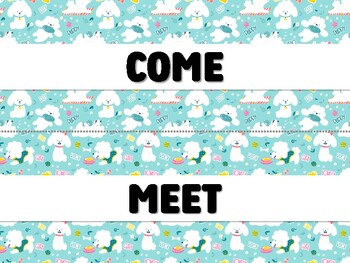 Preview of COME MEET OUR PET FRIENDS! Dog Bulletin Board Decor Kit