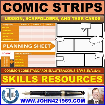 Preview of COMIC STRIPS CREATIONS LESSON AND RESOURCES