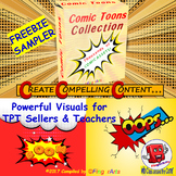 COMIC TOONS SAMPLER for TPT Sellers / Creators / Teachers