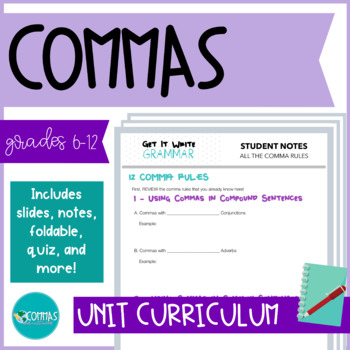 Preview of COMMA RULES | Get It Write Grammar Curriculum