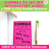 COMMA RULES "No Cut" Interactive Notebook: To Set Off Intr