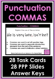 COMMAS 28 Task Cards and 28 Slides