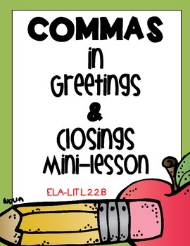 Preview of Commas in Greetings and Closings of Letters