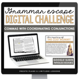 Commas in Compound Sentences FANBOYS Digital Escape Room G