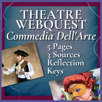 Preview of COMMEDIA DELL'ARTE | Webquest | Theatre & Drama