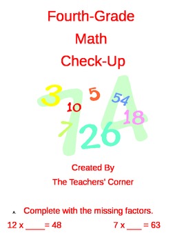 Preview of Common Core Fourth-Grade Math Review: Operations and Algebraic Thinking