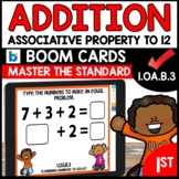 Associative Property of Addition Boom Cards 1.OA.B.3 | Dig