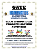 GATE TEAM or INDIVIDUAL PROBLEM SOLVING ACTIVITIES
