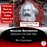 Russian Revolution: SOVIET COMMUNISM vs. MARX'S COMMUNISM 