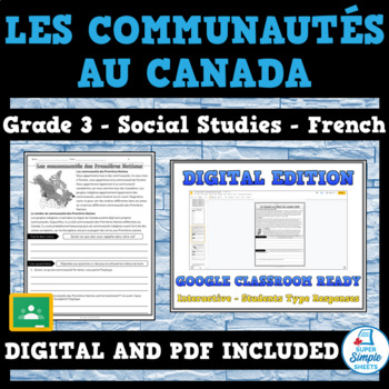 Preview of COMMUNITIES IN CANADA, 1780-1850 - Ontario Social Studies - FRENCH - Grade 3