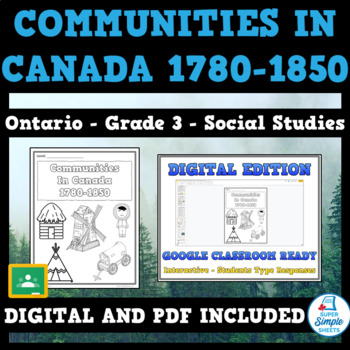 Preview of COMMUNITIES IN CANADA, 1780-1850 - Ontario Social Studies - Grade 3 NEW 2023