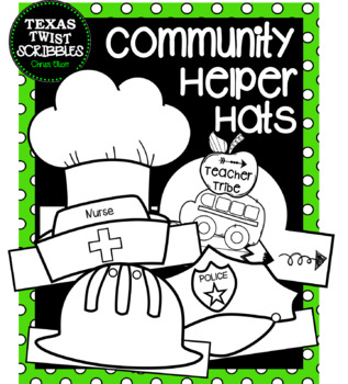 Preview of COMMUNITY HELPER CROWNS...10 different helpers {Texas Twist Scribbles}