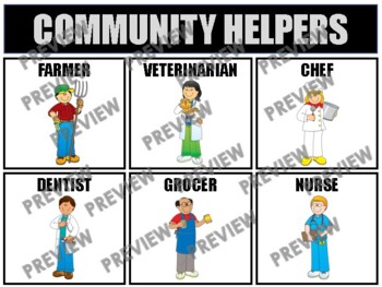 Preview of COMMUNITY HELPERS Anchor Chart #2