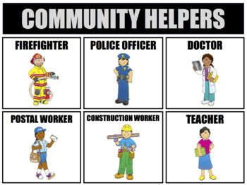 Preview of COMMUNITY HELPERS Anchor Chart Bundle