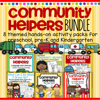 Preview of COMMUNITY HELPERS Bundle - 8 Hands-on Resources for Preschool & Kindergarten